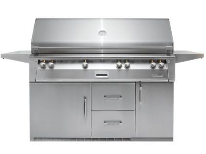 Alfresco 56-Inch Massive ALXE-56BFGC All Gas Grill With Sear Zone, Rotisserie & Refrigerated Cart
