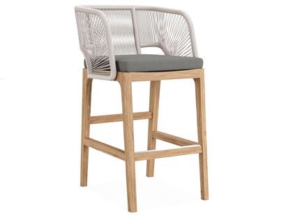 Harmonia Living Amadora Teak Outdoor Bar Chair