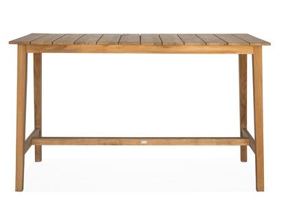 Harmonia Living Amadora Teak 71-Inch 6-Seat Rectangular Bar Table