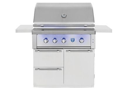 American Made Grills Estate 36-Inch 3 Burner Gas Grill with Rear Infrared Burner & Rotisserie Kit