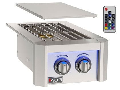 AOG L-Series Built-In Gas Double Side Burner with LED Multi-Color Light Bar