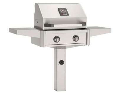AOG T-Series 24-Inch 2-Burner Gas Grill on In-Ground Post Base