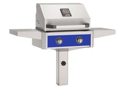 AOG T-Series 24-Inch 2-Burner Gas Grill on Accessible In-Ground Post Base (Includes Hood Side Handle) - Many Colors