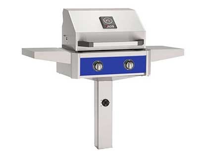 AOG T-Series 24-Inch 2-Burner Gas Grill on In-Ground Post Base - Many Colors
