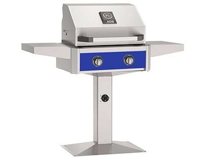 AOG T-Series 24-Inch 2-Burner Gas Grill on Patio Post Base - Many Colors