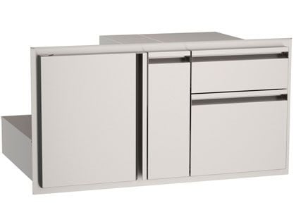AOG 36-Inch Access Door with Double Drawer & Platter Storage