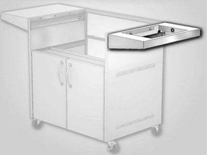 Artisan Grill Cart Shelf Mount For Single Side Burners