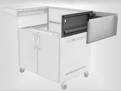 Artisan Grill Cart Shelf Mount For Double Side Burners