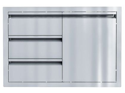 Sunstone Aruba Series Sleek Style 30-Inch Stainless Steel Triple Drawer Door Combo