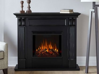Ashley 48-Inch Electric Fireplace Mantel in Blackwash
