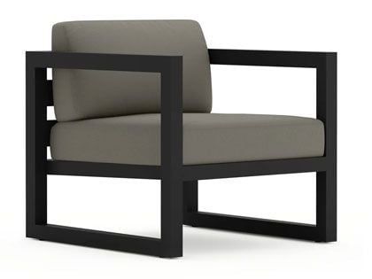 Harmonia Living Avion Black Aluminum Club Chair
