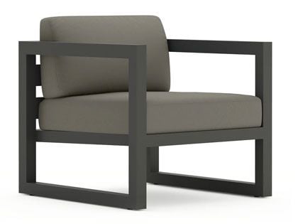 Harmonia Living Avion Slate Grey Aluminum Club Chair