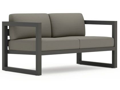 Harmonia Living Avion Slate Grey Outdoor Loveseat
