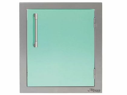 Alfresco 17-Inch Right-Hinged Vertical Single Access Door Light Green 