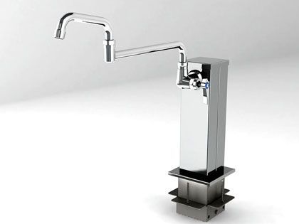 Alfresco Adjustable Outdoor Rated Pot Filler Tower With Cold Water Faucet