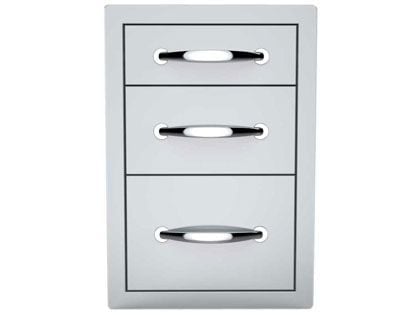 Sunstone Classic Series Flush Style 14-Inch Triple Access Drawer