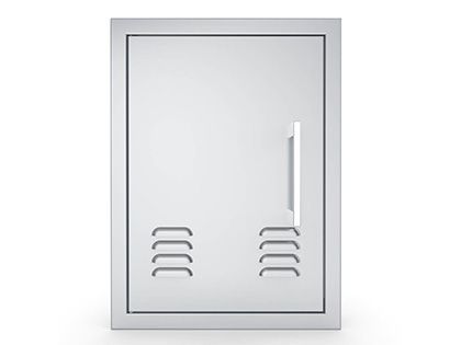 Sunstone Signature Series Beveled Frame Style 14 x 20-Inch Frame Left Swing Vertical Vented Door 