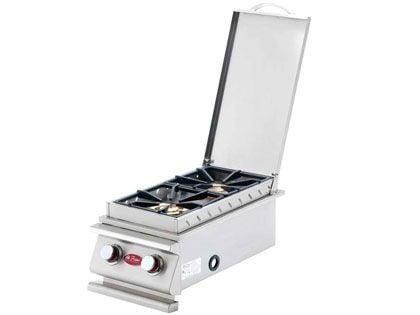 Cal Flame Deluxe Double Built-In Side Burner with LED Lights