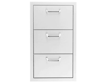 Black Diamond 16-inch Stainless Steel Triple Access Drawer 