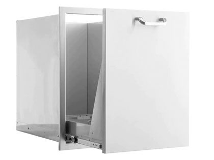 Black Diamond 20-inch Stainless Steel Roll-Out Double Trash & Recycling Bin