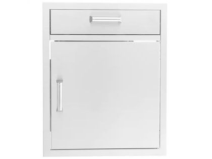 Black Diamond 21-inch Stainless Steel Single Access Door & Drawer Combo - Contemporary Handle