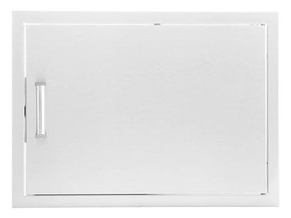 Black Diamond 28-Inch Stainless Steel Reversible Single Access Door - Contemporary Handle