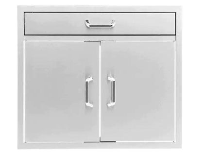 Black Diamond 30-inch Stainless Steel Double Door & Single Drawer Combo