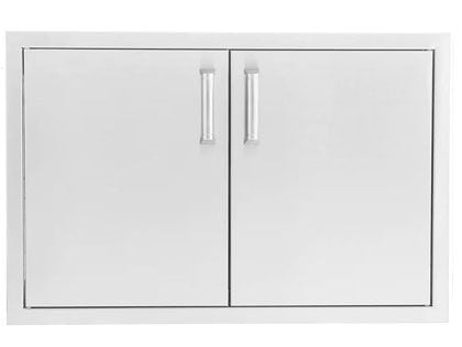 Black Diamond 32-inch Stainless Steel Sealed Dry Storage Pantry with Shelf - Contemporary Handle