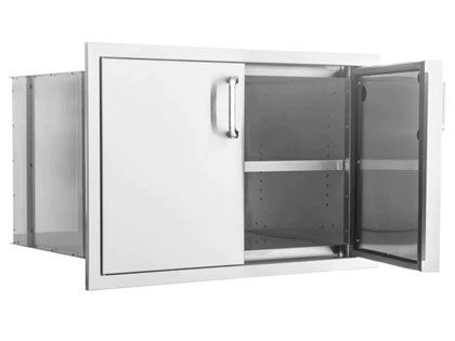 Black Diamond 32-inch Stainless Steel Sealed Dry Storage Pantry with Shelf