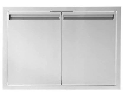 Black Diamond 32-Inch Stainless Steel Flush Handles Double Access Door
