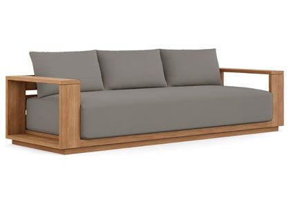 Harmonia Living Beja Teak Wood Outdoor Sofa