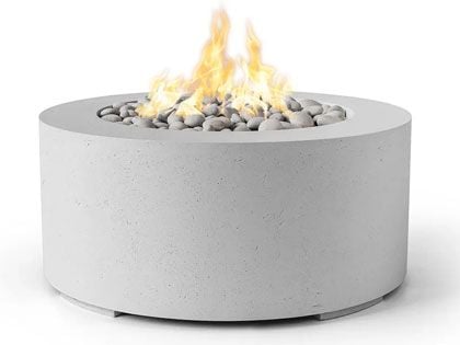 HPC Fire 36-Inch Dekko Belmont Round Lightweight Concrete Gas Fire Pit