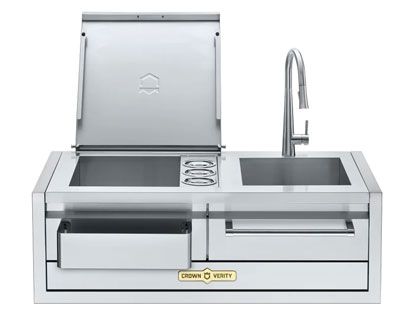 Crown Verity 42-Inch Stainless Steel Built-In Beverage Center