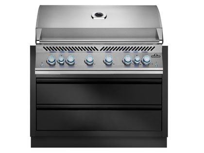 Napoleon 700 Series 44-Inch Gas Grill with Infrared Rear Burner & Rotisserie Kit with Under Grill Cabinet Module