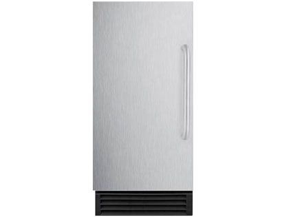 Summit 50 Lb. 15-Inch ADA Compliant Commercial Rated Ice Maker - Stainless Steel / Black Cabinet 