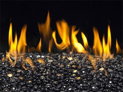 American Fyre Designs Fire Glass Gems - Black Pearl