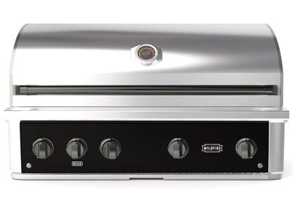 Wildfire Ranch Pro 42-Inch 4 Burner Black 304 Stainless Steel Gas Grill with Infrared Rear Burner - Chrome Black Accents