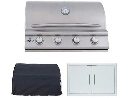 Blaze 3-Piece BCM 32-Inch 4-Burner Gas Grill Outdoor Kitchen Package