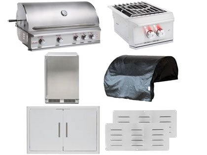 blaze professional lux 7-piece 44-inch outdoor kitchen package
