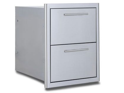 Blaze 16-Inch Stainless Steel Double Access Drawer with LED Lighting