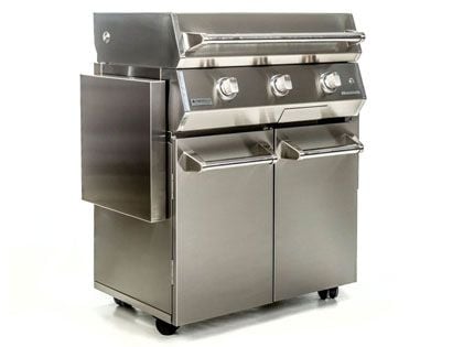 HearthStone Brabura 32-Inch 3-Burner Stainless Steel Gas Griddle on Cart