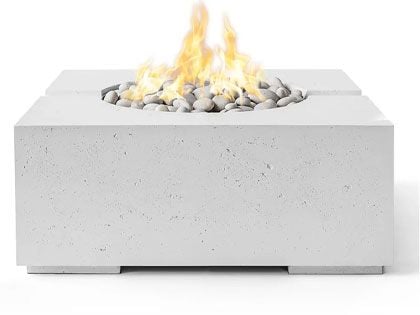HPC Fire 32-Inch Dekko Bravo Square Lightweight Concrete Gas Fire Pit