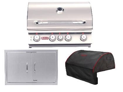 bull angus 3-piece 4-burner outdoor kitchen package
