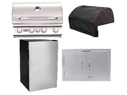 bull angus 4-piece 4-burner outdoor kitchen package
