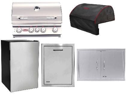 bull angus 5-piece 4-burner outdoor kitchen package
