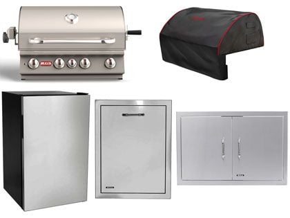 bull angus 5-piece 4-burner outdoor kitchen package
