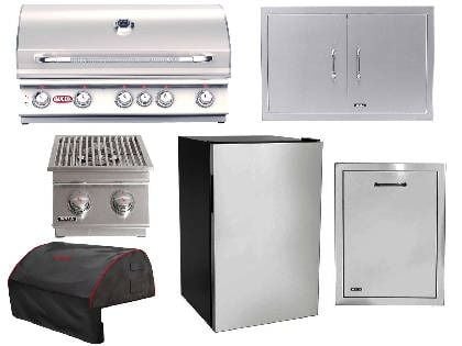 bull brahma 6-piece bbq grill outdoor kitchen package
