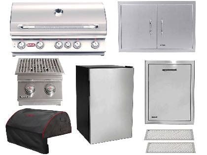 bull brahma 8-piece 5-burner outdoor kitchen package
