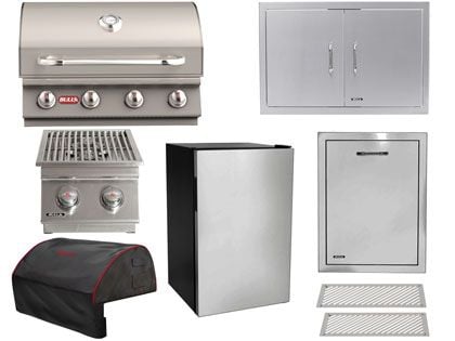 bull outlaw 8-piece outdoor kitchen package
