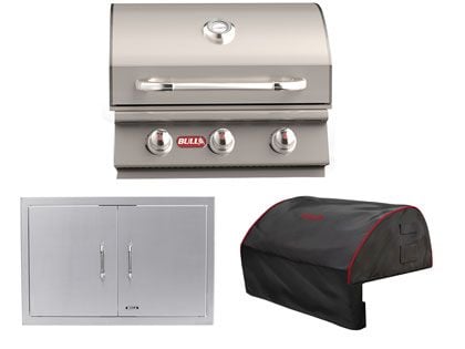 bull steer 3-piece 3-burner outdoor kitchen package
